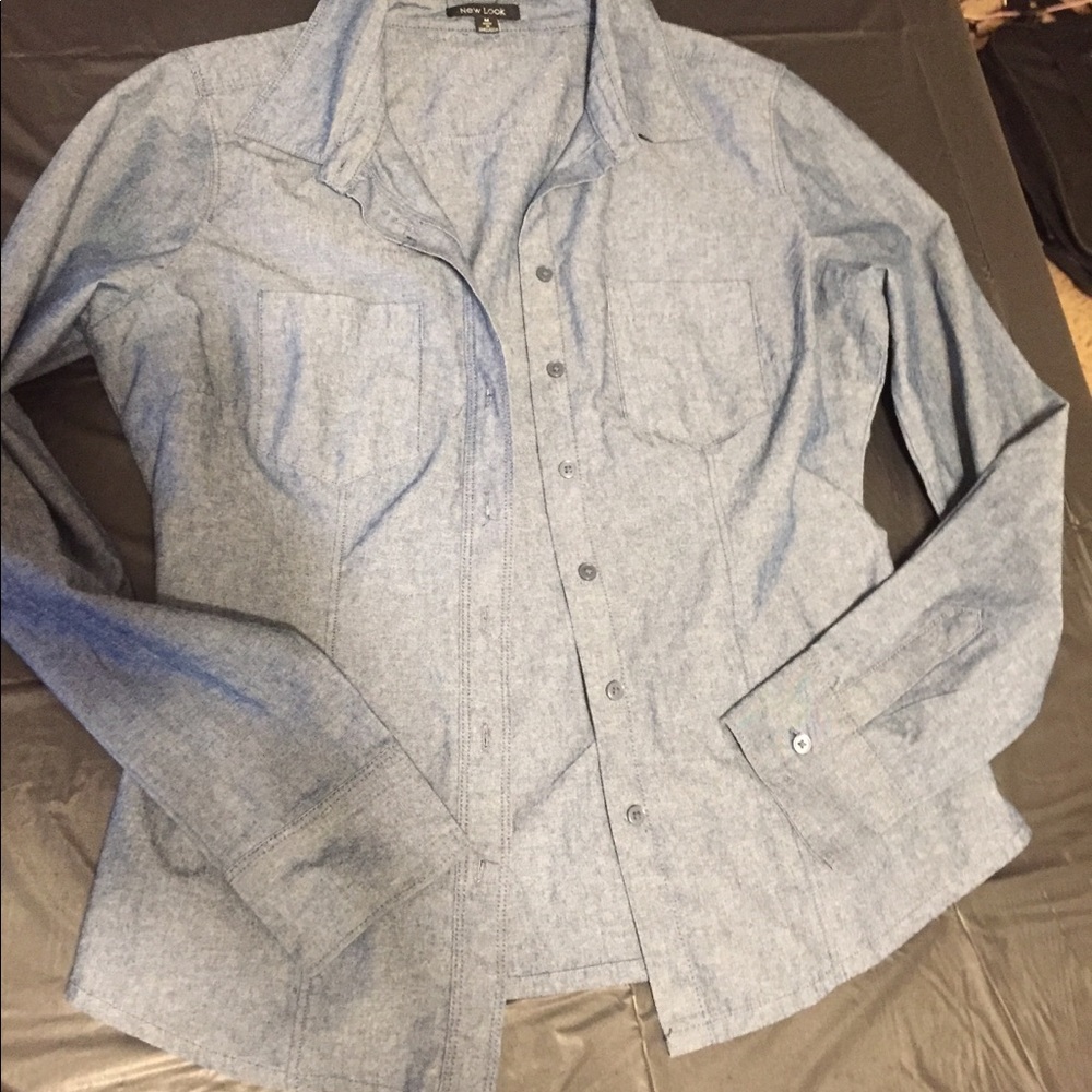 Denim button-down shirts